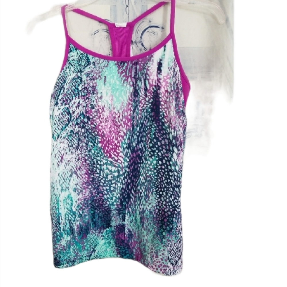 NWT Fabletics Animal Print Raceback Thank Top